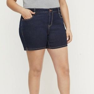 Lane Bryant Dark Blue Jean Shorts